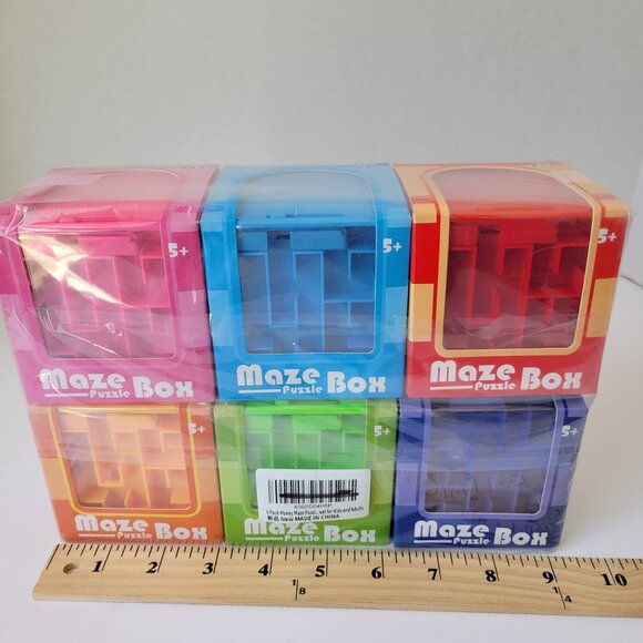 NEW Set of 6 Maze Puzzle Box Piggy Bank Reusable Money Cash Gift in 6 colors - Picture 8 of 9